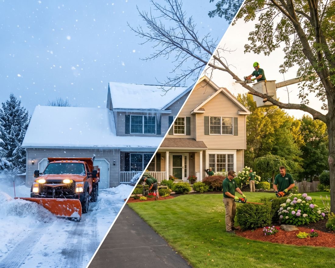 RR Landscaping and Tree Services crew working in Syracuse, NY